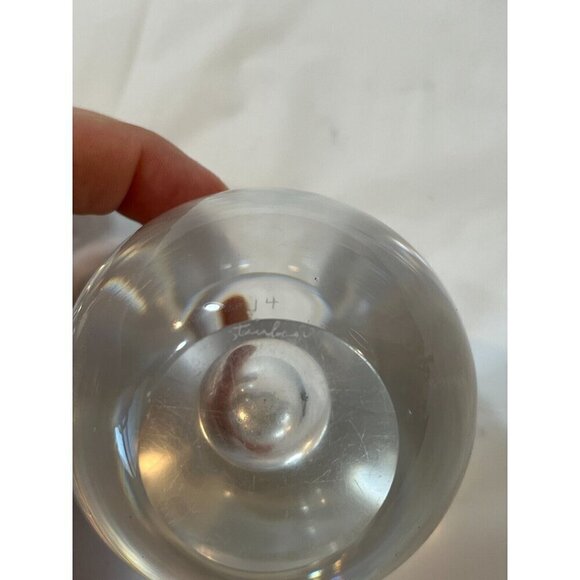 RARE STEUBEN SIGNED NUMBERED 14 CRYSTAL PERFUME BOTTLE ETCHED CHERUB IN STOPPER - Picture 12 of 16